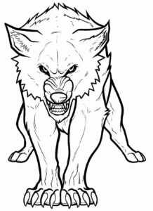 Desenho de Lobo Desenho Colorir Imprimir 09