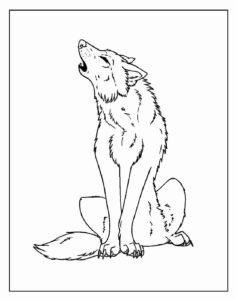 Desenho de Lobo Desenho Colorir Imprimir 43
