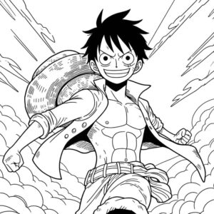 Desenho de Luffy Desenho Colorir Imprimir 01