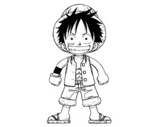 Desenho de Luffy Desenho Colorir Imprimir 03