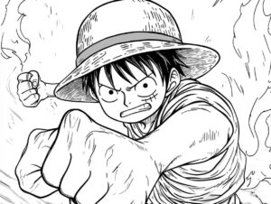 Desenho de Luffy Desenho Colorir Imprimir 06