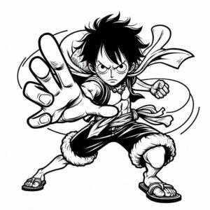 Desenho de Luffy Desenho Colorir Imprimir 08