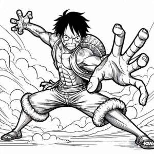 Desenho de Luffy Desenho Colorir Imprimir 09
