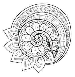 Desenho de Mandala De Flores Para Colorir Girassol