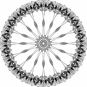 Desenho de Mandala Floral Para Colorir Hindu