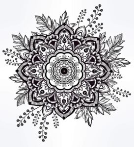 Desenho de Mandala Florar Para Colorir Incrivel