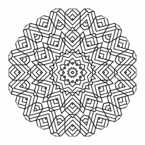 Desenho de Mandala Florar Para Colorir Jardineira