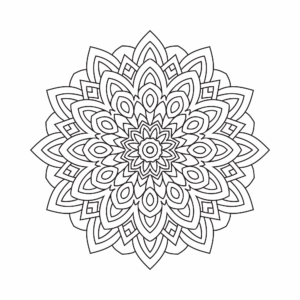 Desenho de Mandala Florar Para Colorir Tatuagem