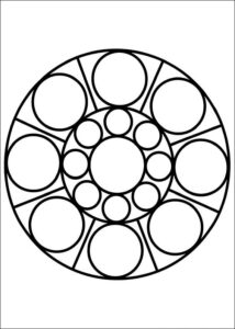 Desenho de Mandala Para Colorir Bolas