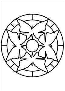 Desenho de Mandala Para Colorir Butterfly