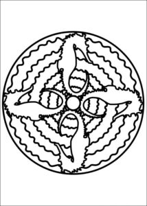 Desenho de Mandala Para Colorir Cavalo Marinho