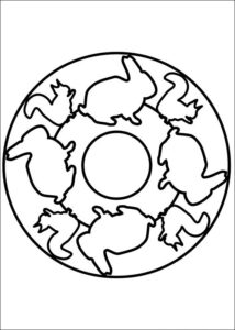 Desenho de Mandala Para Colorir Coelho