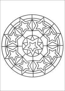 Desenho de Mandala Para Colorir Constelacao