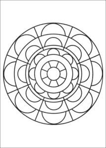 Desenho de Mandala Para Colorir Cristal