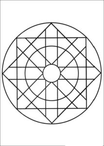 Desenho de Mandala Para Colorir Cruz