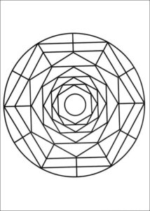Desenho de Mandala Para Colorir Dificil