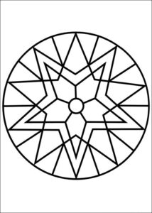 Desenho de Mandala Para Colorir Estelar