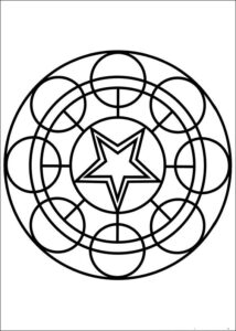 Desenho de Mandala Para Colorir Estrela Circulo