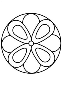 Desenho de Mandala Para Colorir Flor