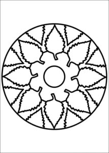 Desenho de Mandala Para Colorir Gotas