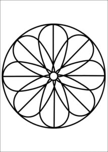 Desenho de Mandala Para Colorir Lirios