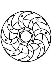 Desenho de Mandala Para Colorir Lua