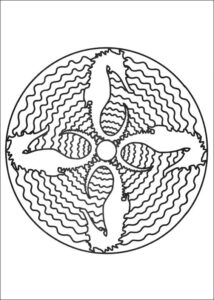 Desenho de Mandala Para Colorir Marinho
