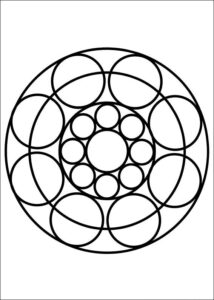 Desenho de Mandala Para Colorir Metade 2
