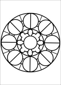 Desenho de Mandala Para Colorir Metades