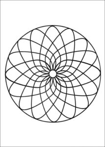 Desenho de Mandala Para Colorir Molecula
