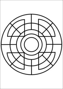 Desenho de Mandala Para Colorir Pizza