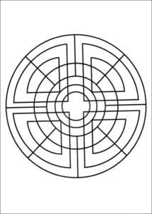 Desenho de Mandala Para Colorir Pizzas