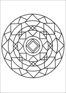Desenho de Mandala Para Colorir Recheada