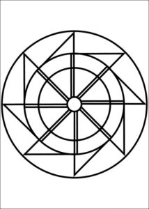 Desenho de Mandala Para Colorir Roda Espinho