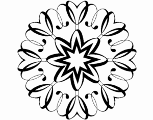 Desenho de Mandalas Estrela