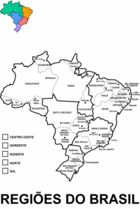 Desenho de Mapa Do Brasil Desenho Colorir Imprimir 03
