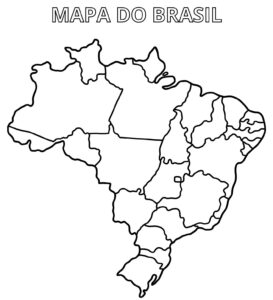 Desenho de Mapa Do Brasil Desenho Colorir Imprimir 07