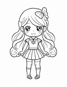 Desenho de Menina Desenho Colorir Imprimir 02