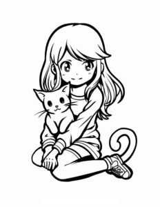 Desenho de Menina Desenho Colorir Imprimir 04