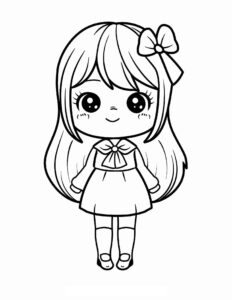 Desenho de Menina Desenho Colorir Imprimir 05