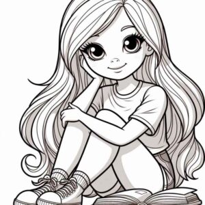 Desenho de Menina Desenho Colorir Imprimir 32