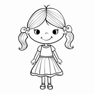 Desenho de Menina Desenho Colorir Imprimir 35
