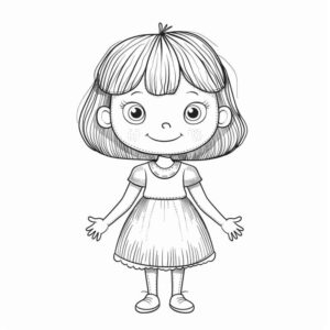Desenho de Menina Desenho Colorir Imprimir 36