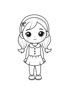 Desenho de Menina Desenho Colorir Imprimir 58