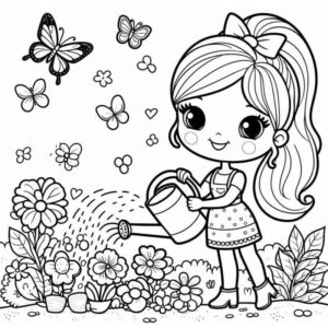 Desenho de Menina Desenho Colorir Imprimir 73