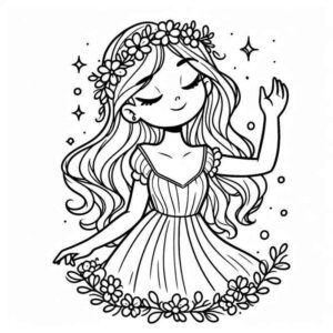 Desenho de Menina Desenho Colorir Imprimir 74