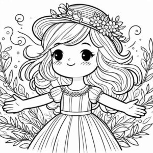 Desenho de Menina Desenho Colorir Imprimir 77