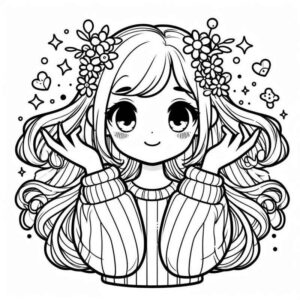 Desenho de Menina Desenho Colorir Imprimir 82