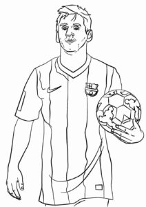 Desenho de Messi Desenho Colorir Imprimir 01