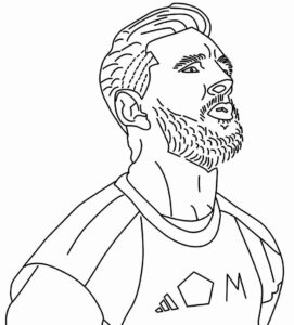 Desenho de Messi Desenho Colorir Imprimir 03